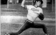 June 7, 1991: Jerry Garza stretches way out before delivering a pitch during Junior action Wednesday night. Alliance won the game to keep their record unscathed at 7-0. The next scheduled action for the Spartans is Saturday at 5:30 and 8 p.m. when they hot Ellsworth Air Force Base.