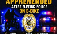 Two Juveniles Apprehended After Fleeing Officers on Electric Bicycle Following Attempted Alcohol Theft